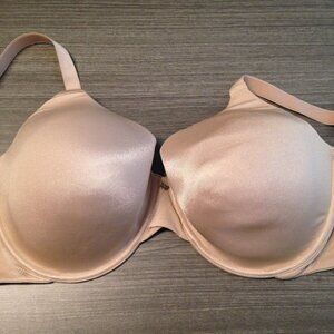 NEW 42D Breezies Lined Full Coverage Back Smoothing T-Shirt Bra
